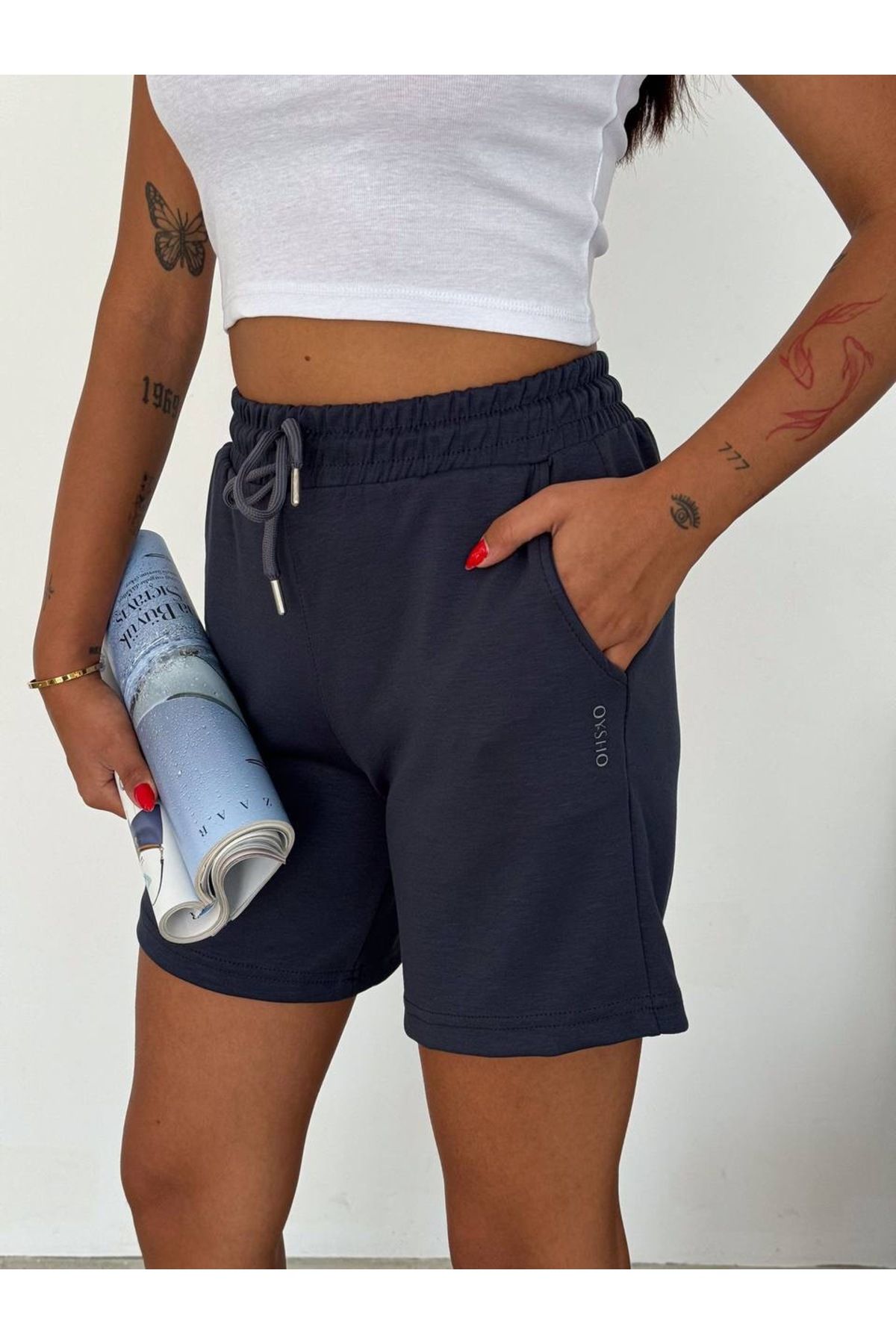 gozdefashion Kadın Bağcıklı Şort