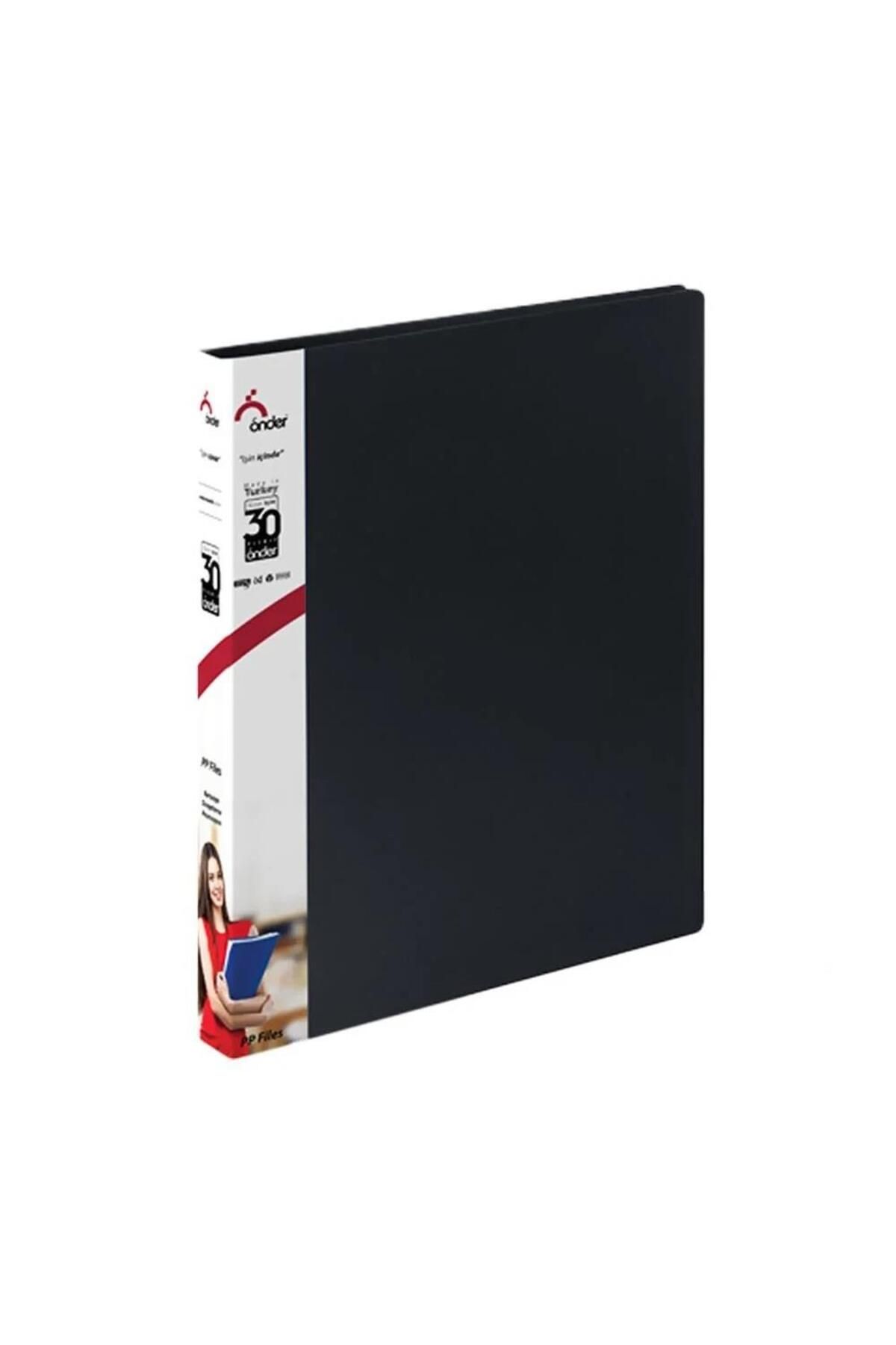 Önder Önder Sunum Klasörü 2 Halkalı 70 Mm A4 Siyah 2007-3