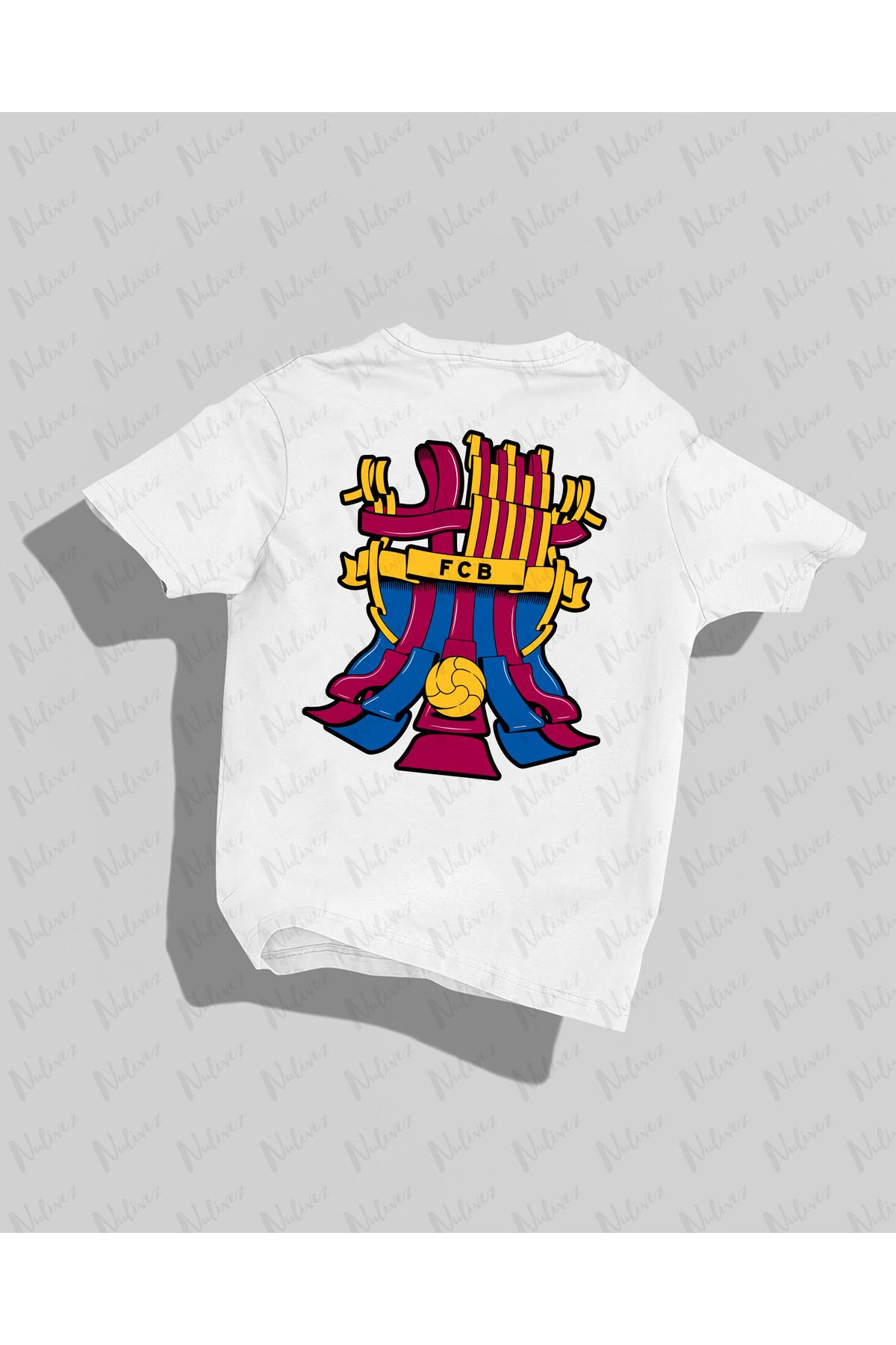 Nulivez Barcelona Tasarımı Baskılı Yüksek Kalite Kompakt Unisex Oversize T-Shirt