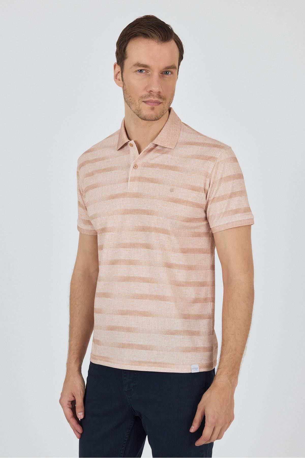 İmza Kısa Kol Baskılı Pike Polo Yaka Cepsiz Slim Fit Tişört 1011250170