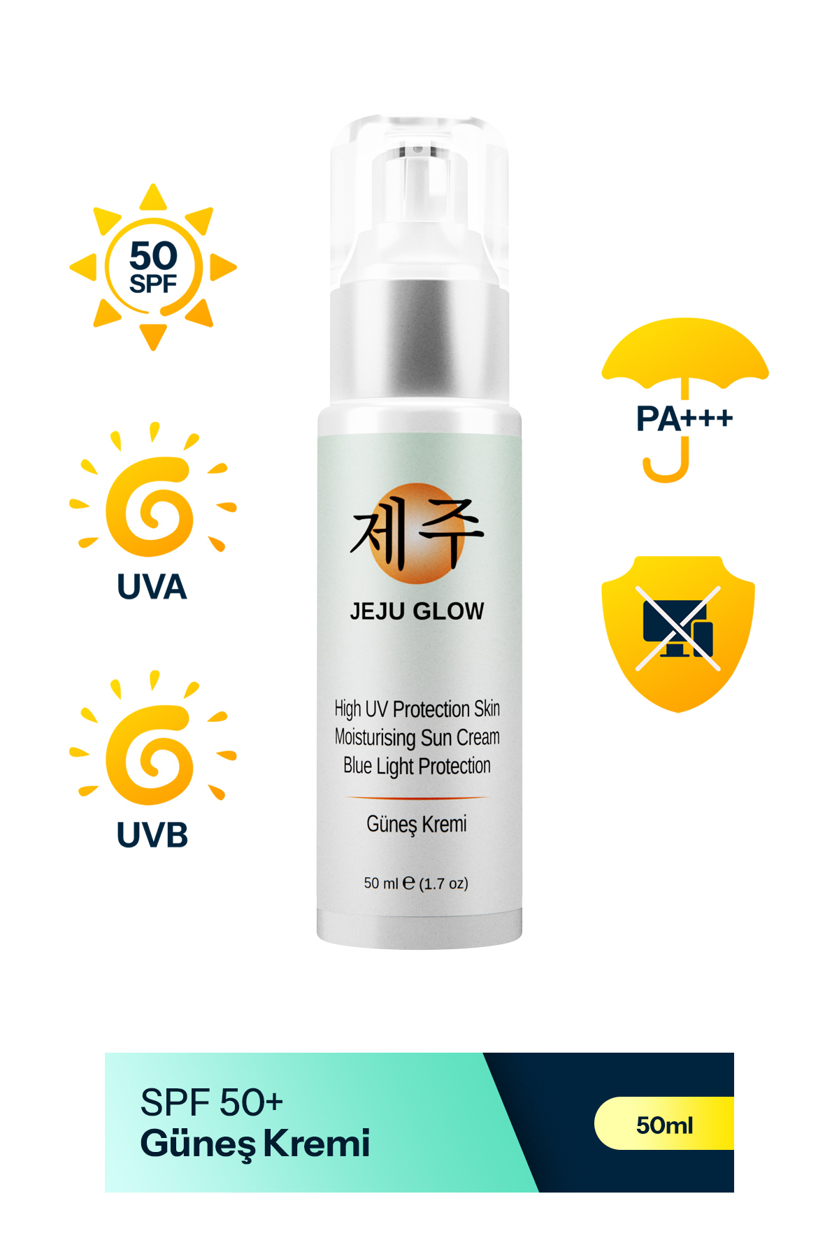 50 Spf Yüz ve Vücut Güneş Kremi Seti 50 ml + 200 ml — JGGKST — تصویر 2 از 6