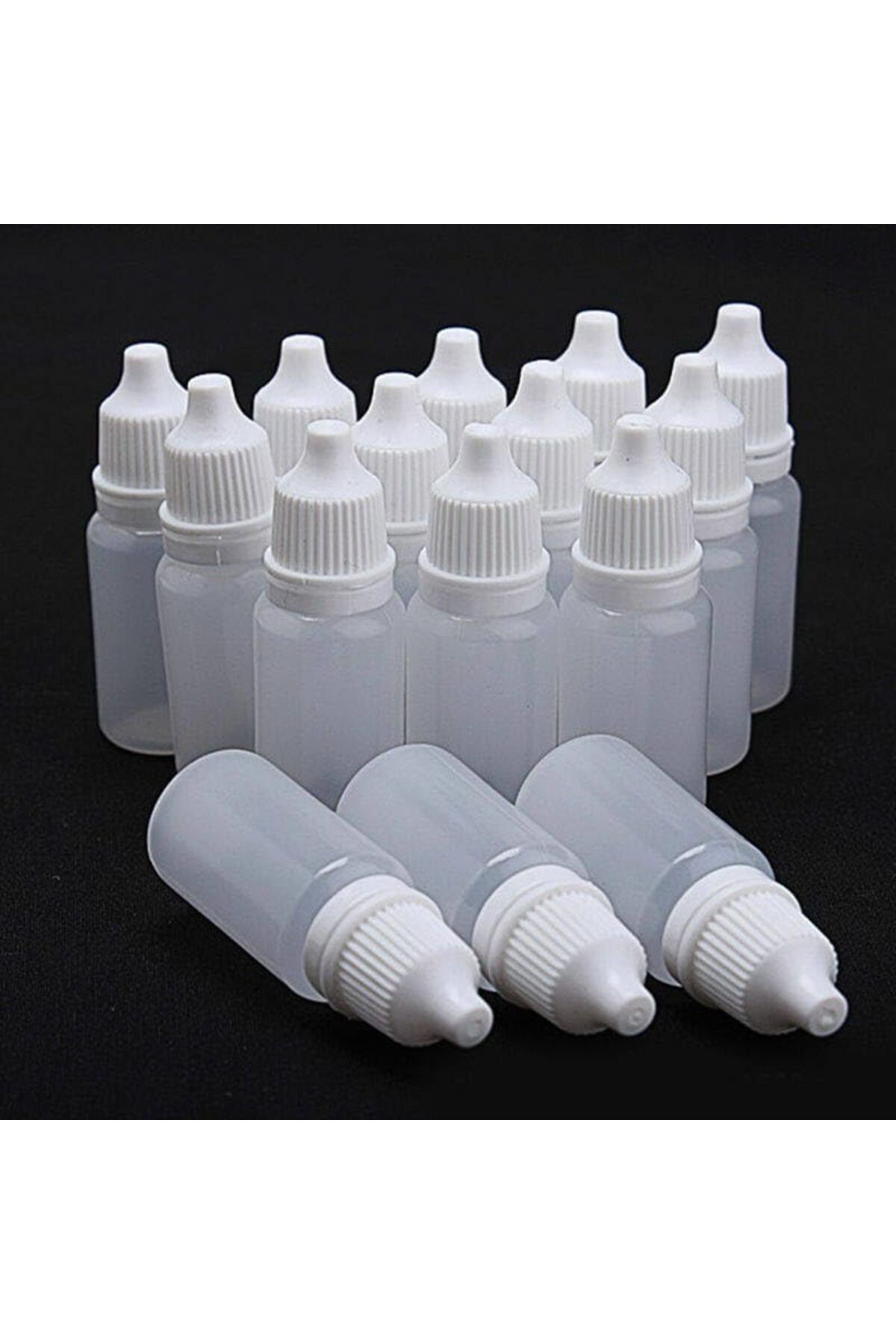 Plazma 20ml Göz Damlası Şişesi Damlalık Şişe Plastik Damlalıklı Şişe 10 Adet