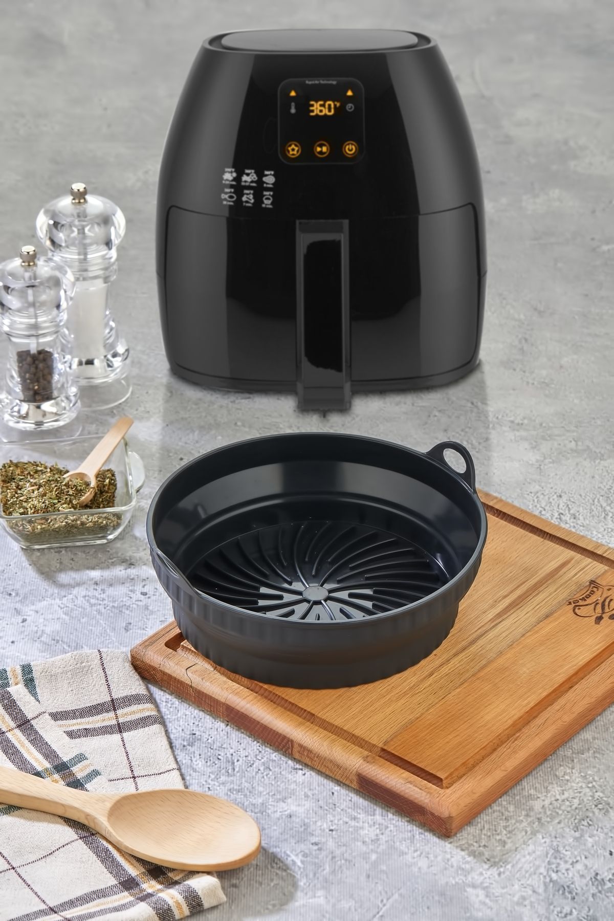 HAZARPAZAR Katlanır Kare Airfryer Pişirme Matı