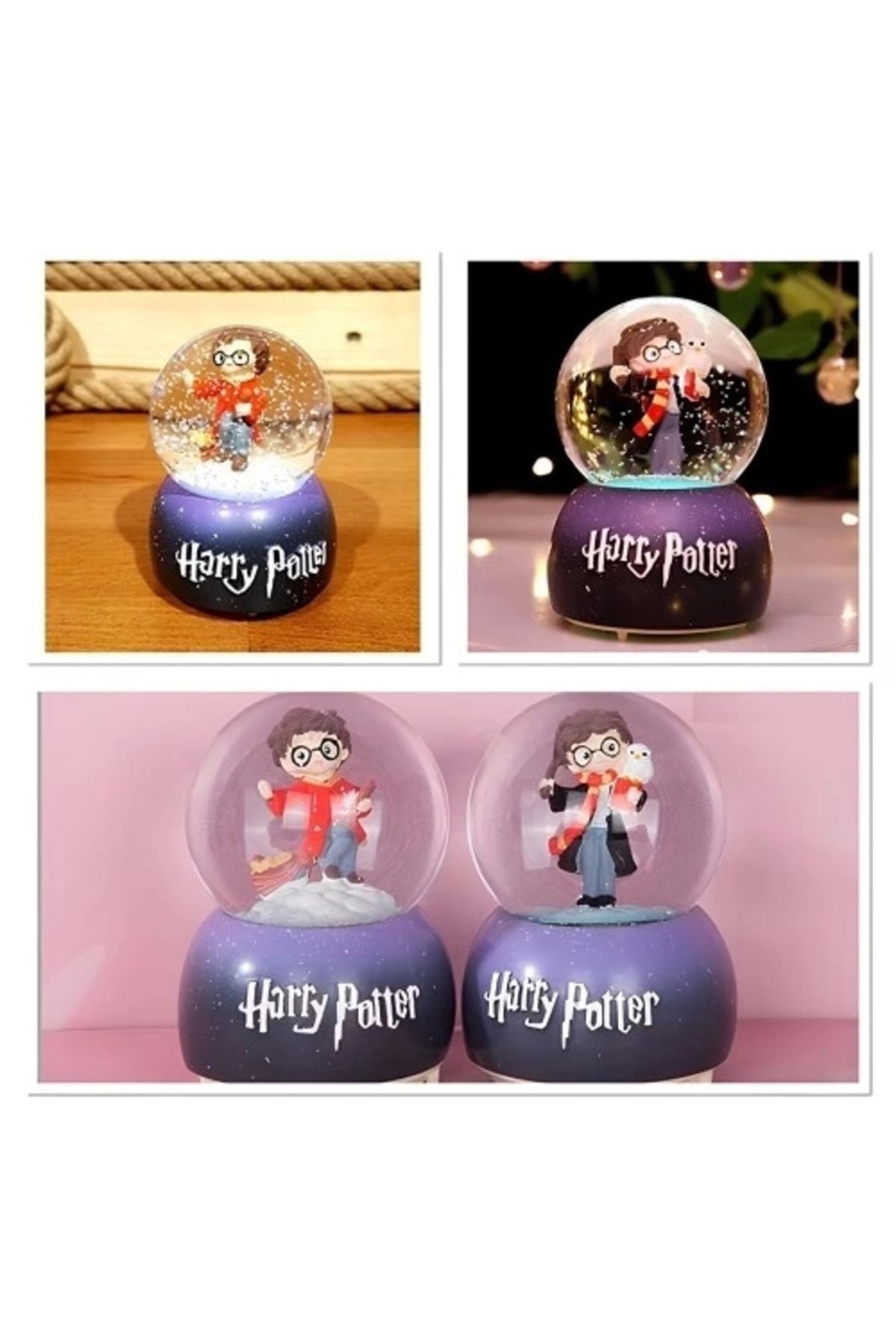 PRATİKOBA Harry Potter Üflemeli Işıklı Müzikli Kar Küresi Orta Boy