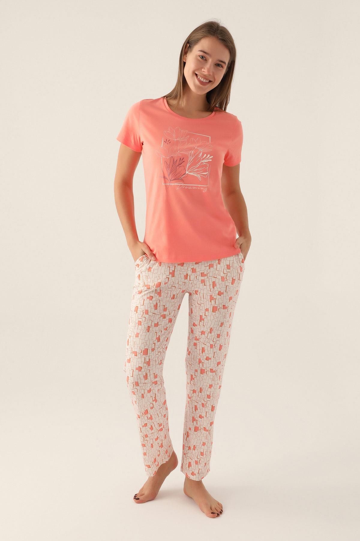 Yuksektopuklarboutique Arnetta Somon Pijama Takımı