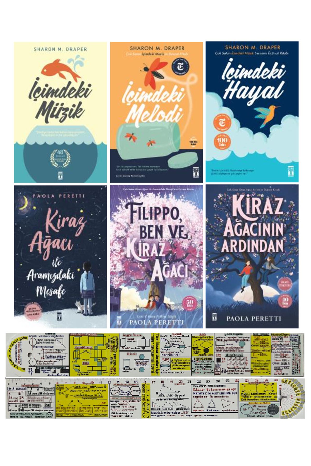 Genç Timaş İçimdeki Müzik-Hayal-Melodi + Kiraz Ağacı Serisi 6 Kitap Set + Mat. Öğreten Cetvel