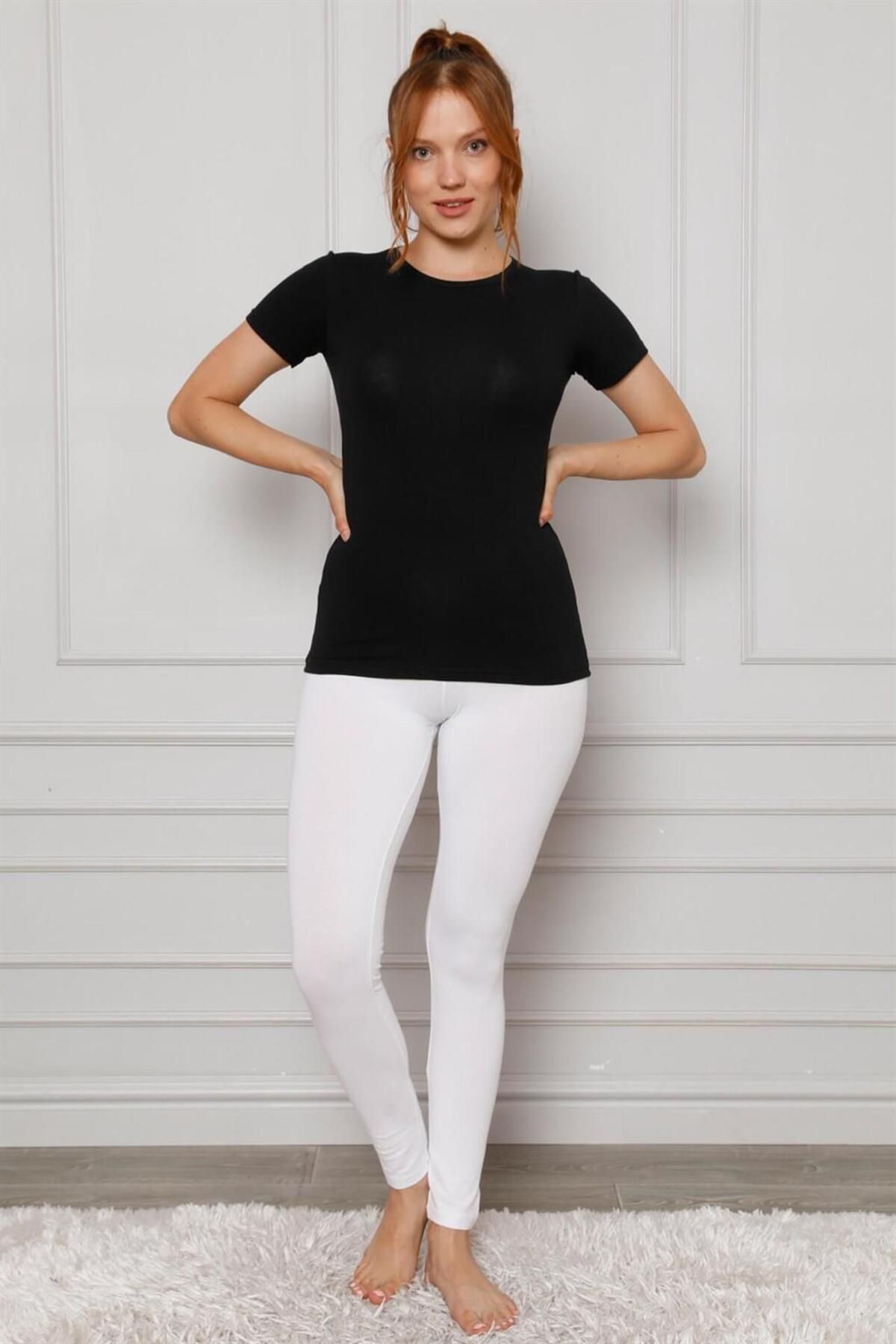 LLOHA Moda Çizgi Penye Likralı Tayt 5877P
