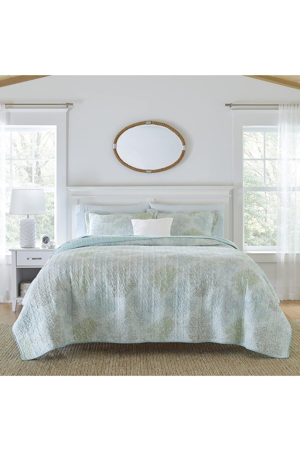 Laura Ashley Saltwater Çift Taraflı Nevresim Takımı %100 Pamuk, Tek Kişilik, Yumuşak ve Konforlu