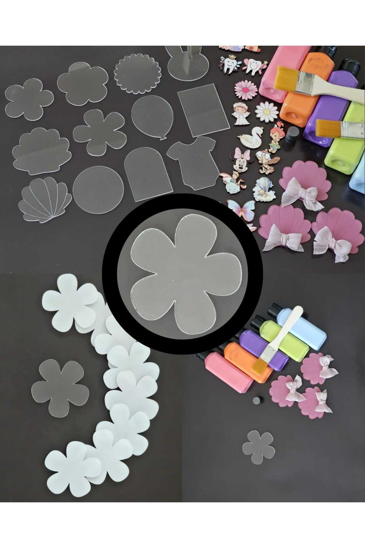 HEDİYECRAFT 10 Adet Şeffaf Pleksi 7 cm Çap – Boş Tasarıma Uygun Magnet | Hediyecraft 10
