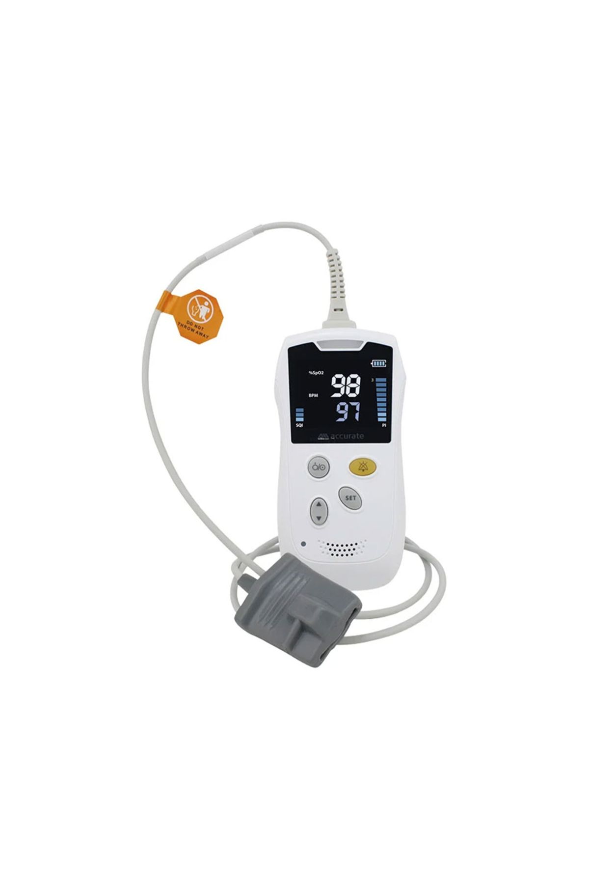 ACCURATE-Accurate HS10A portable pulse oximeter, neonatal sensor, pediatric sensor, adult sensor, LCD display 2