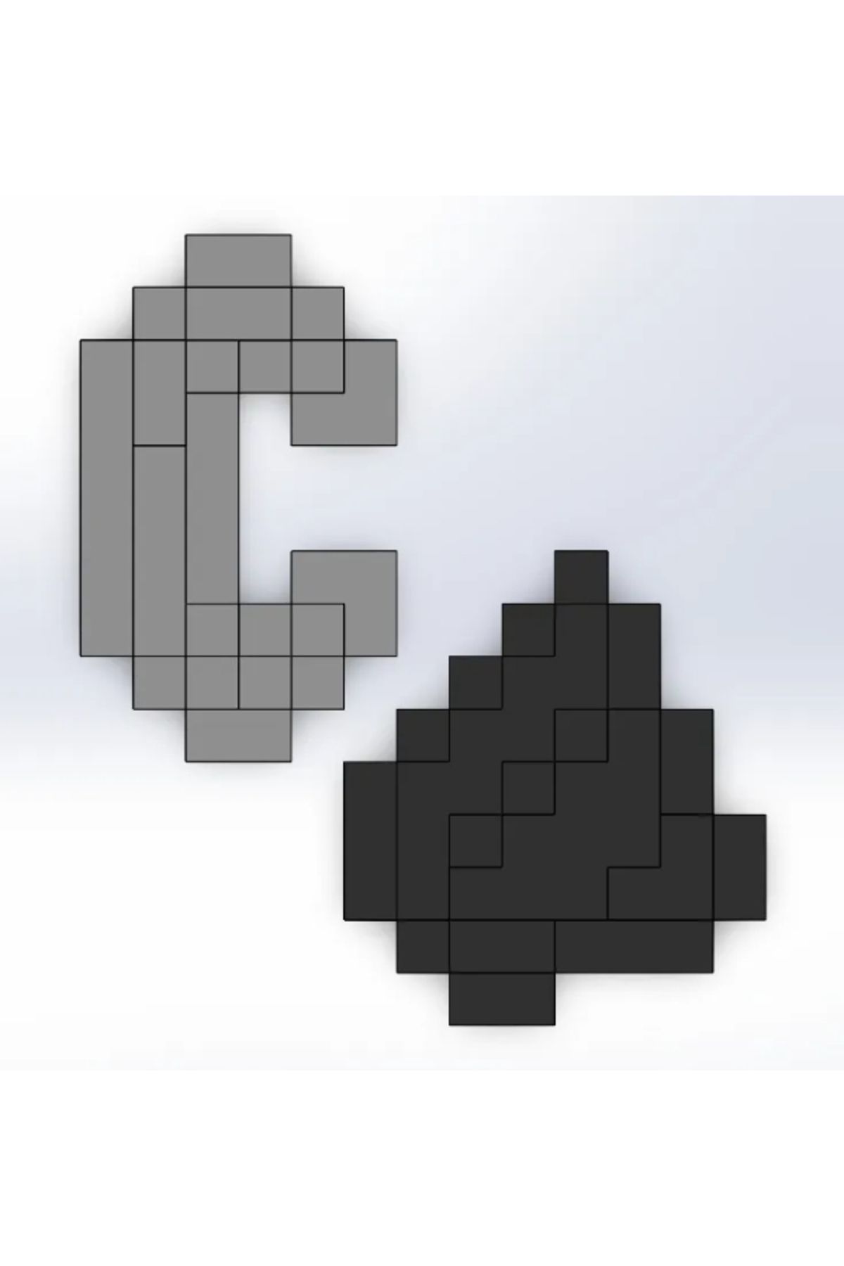 3d model s Minecraft Flint and Steel – Dekoratif 3D Model