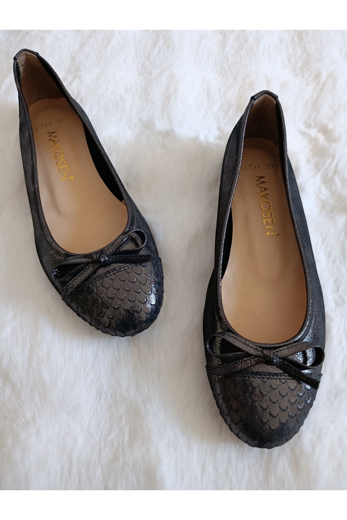 Ay Shoes Kadın Hakiki Deri 34-42 Numara Babet