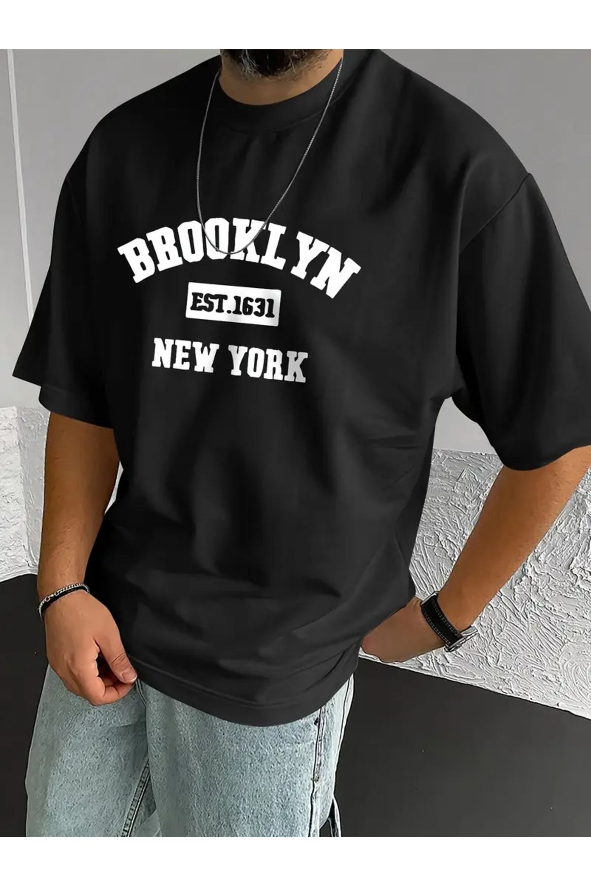 Karatopak Brooklyn Est 1681 Baskılı Oversize T-Shirt