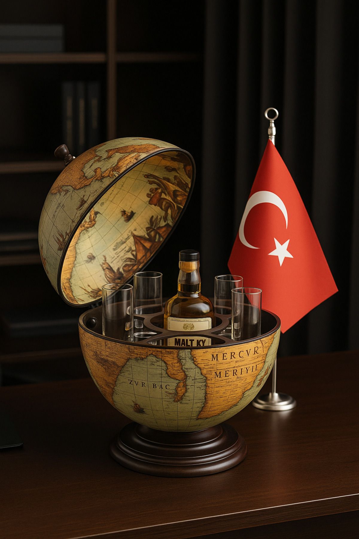 AydınHediyelik Zoffoli Nettuno Laguna Masaüstü Bar Küresi