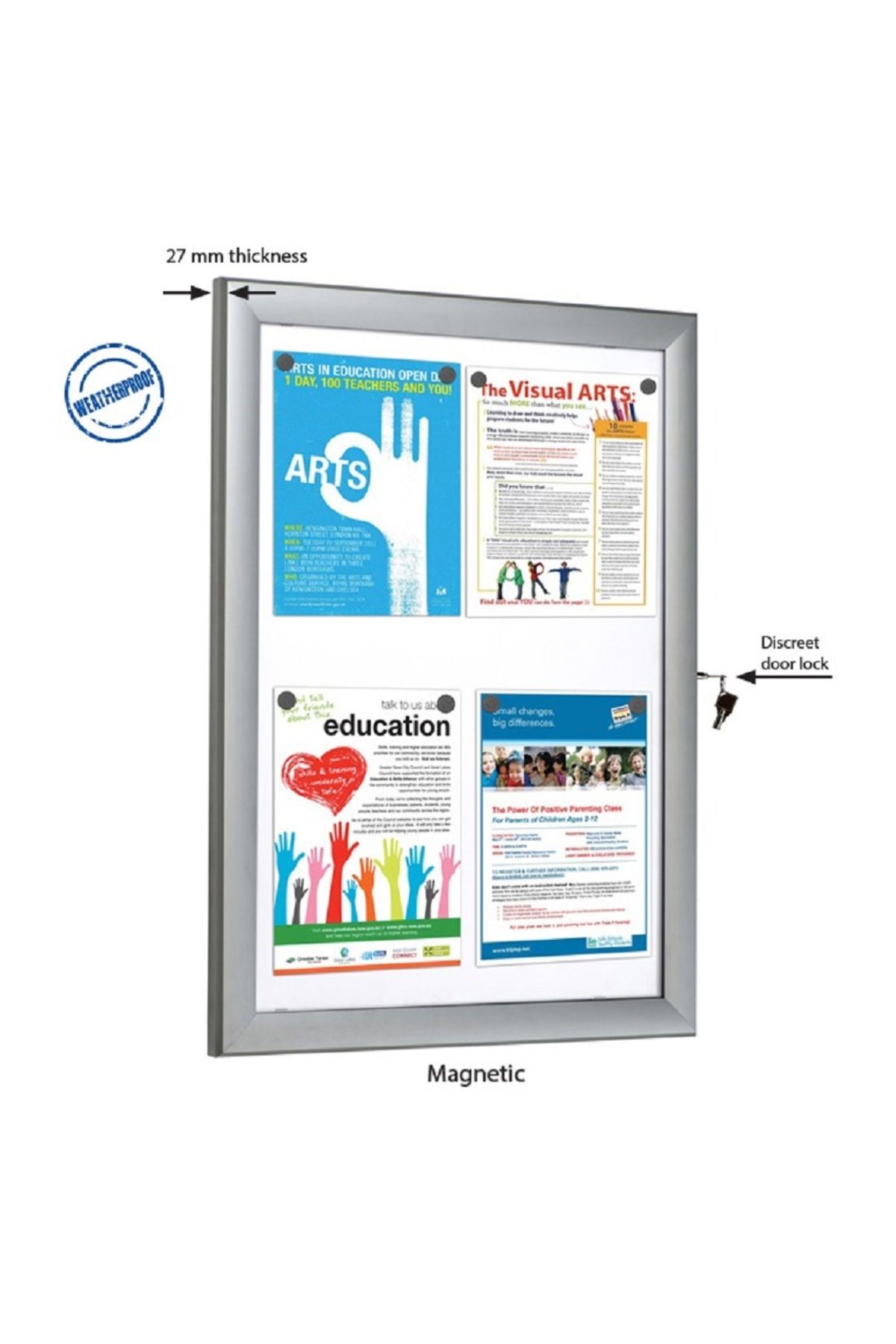Snapper Manyetikli Showboard, Mıknatıslı Pano, Reklam Panosu, Duyuru Panosu (790 X 1050 mm)