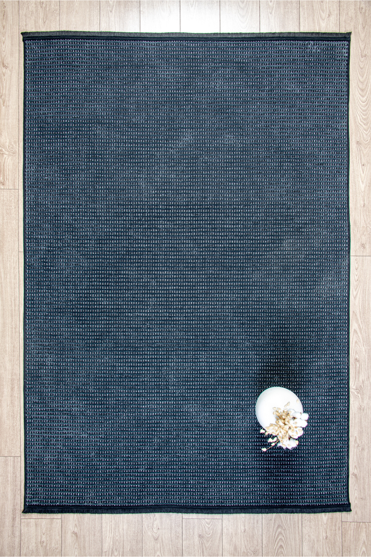 Enva Home Modern Şönil Kilim Halı Yıkanabilir Kaymaz Tabanlı Yumuşak İnce Yapısı ile Her Alana Uyumlu Antrasit
