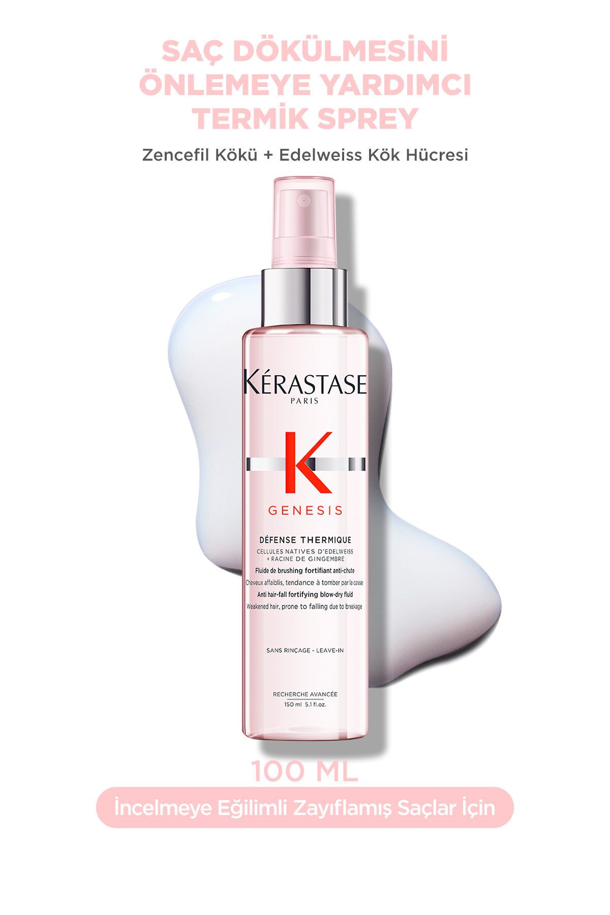 Kerastase Genesis Defense Thermique Saça parlak ve ipeksi görünüm kazandıran Koruyucu Sprey 150 ML