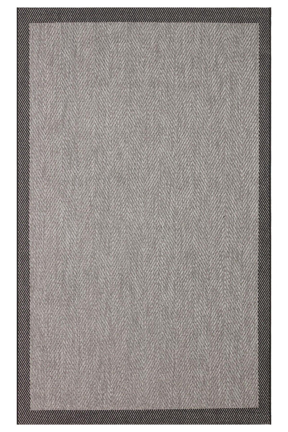 Halımax Eko Halı Mono MNO 02 Dark Grey Hav Toz Vermez Sisal Halı Kolay Temizlenen Hasır Dokulu Modern Halı