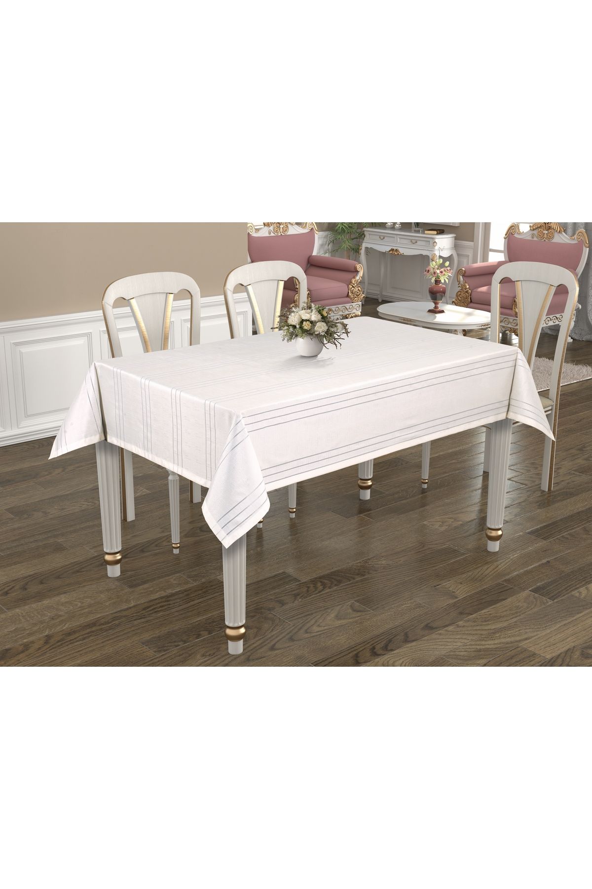 Cardea Home Collection Keten Dokuma Dertsiz Masa Örtüsü