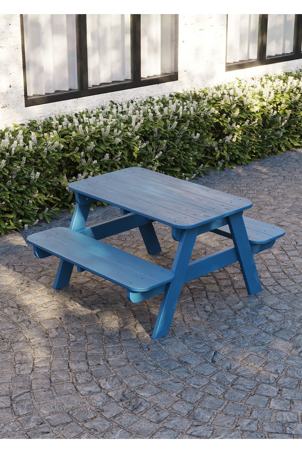 Garpim Çocuk Piknik Masası - Mavi | Dayanıklı, Hava Koşullarına ve UV’ye Dayanıklı, Kolay Kurulum, HDPE