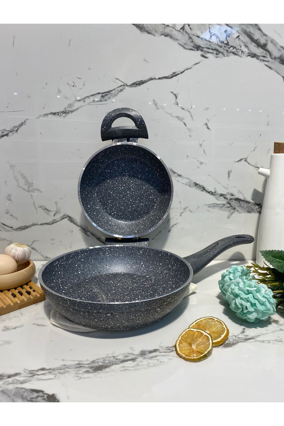 Elvira Granit Sahan Tava Set (18-22 cm)
