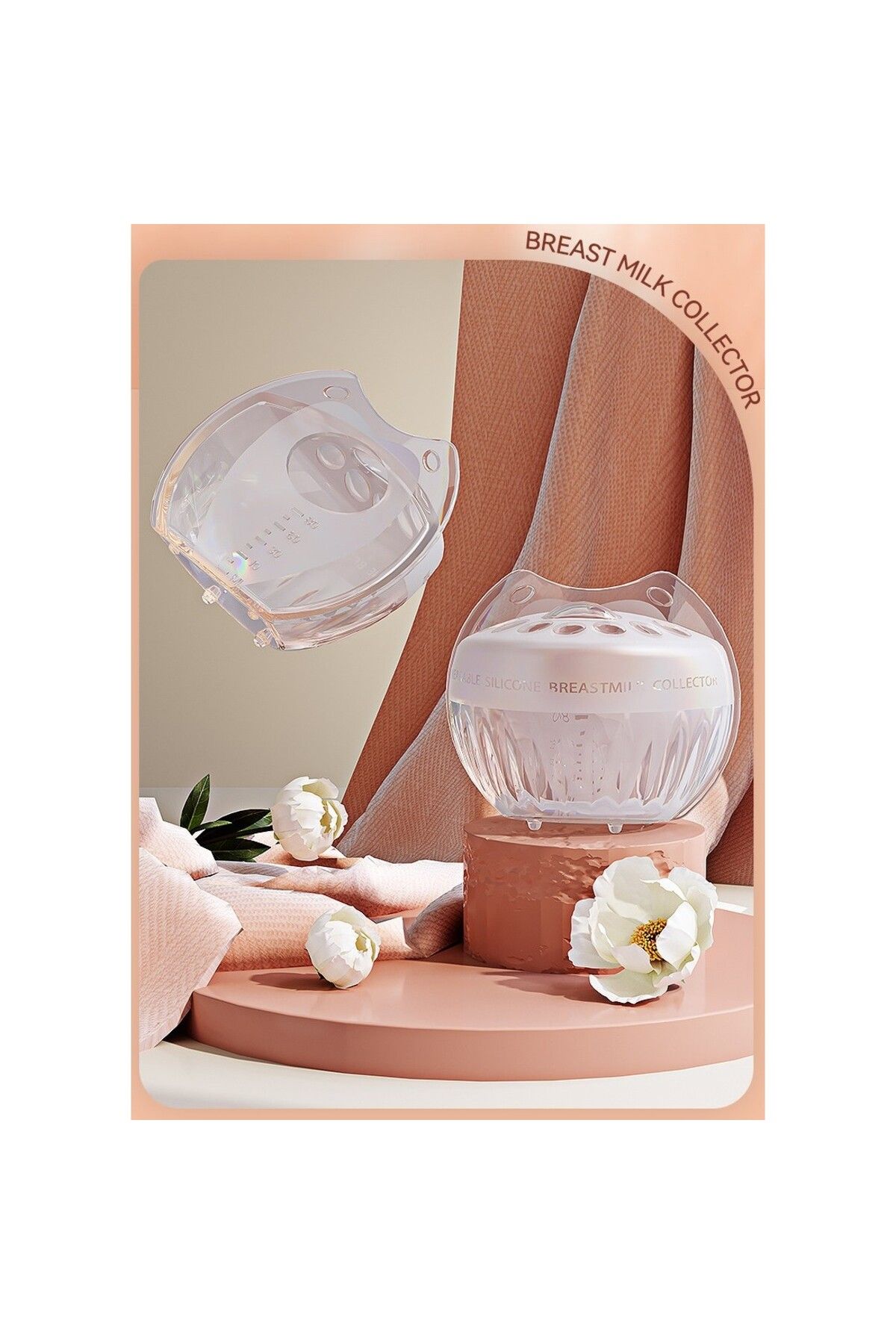 Flippy-Colector de lapte matern, rabatabil, siguranță din silicon, anti-revărsare, 80 ml, transparent 7