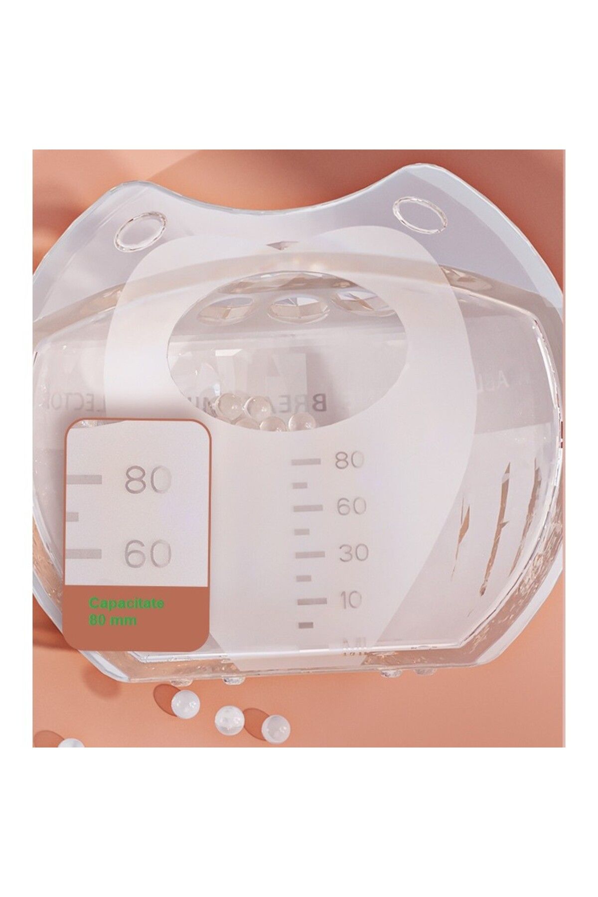 Flippy-Colector de lapte matern, rabatabil, siguranță din silicon, anti-revărsare, 80 ml, transparent 2