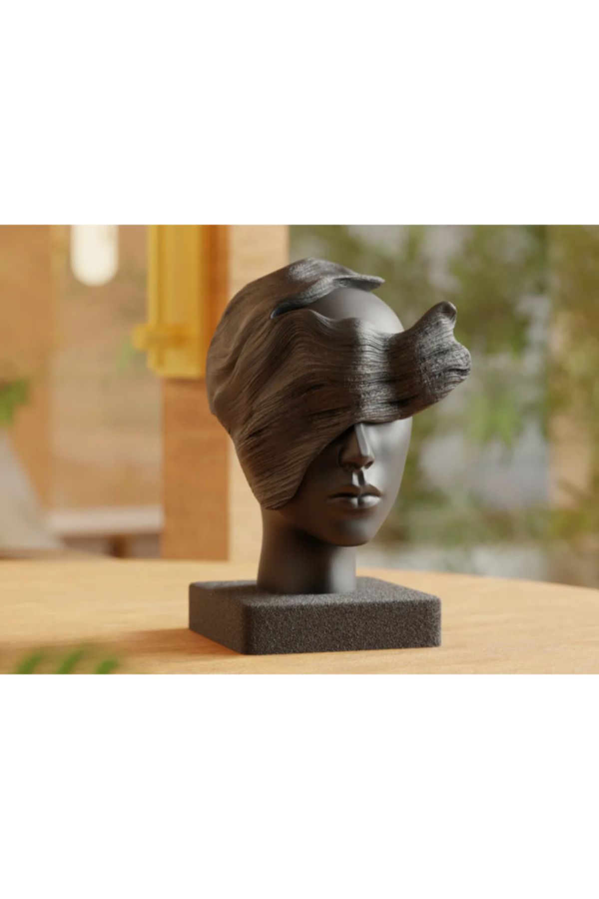 3d model s Waves of Thought – Soyut Kadın Baş Heykeli