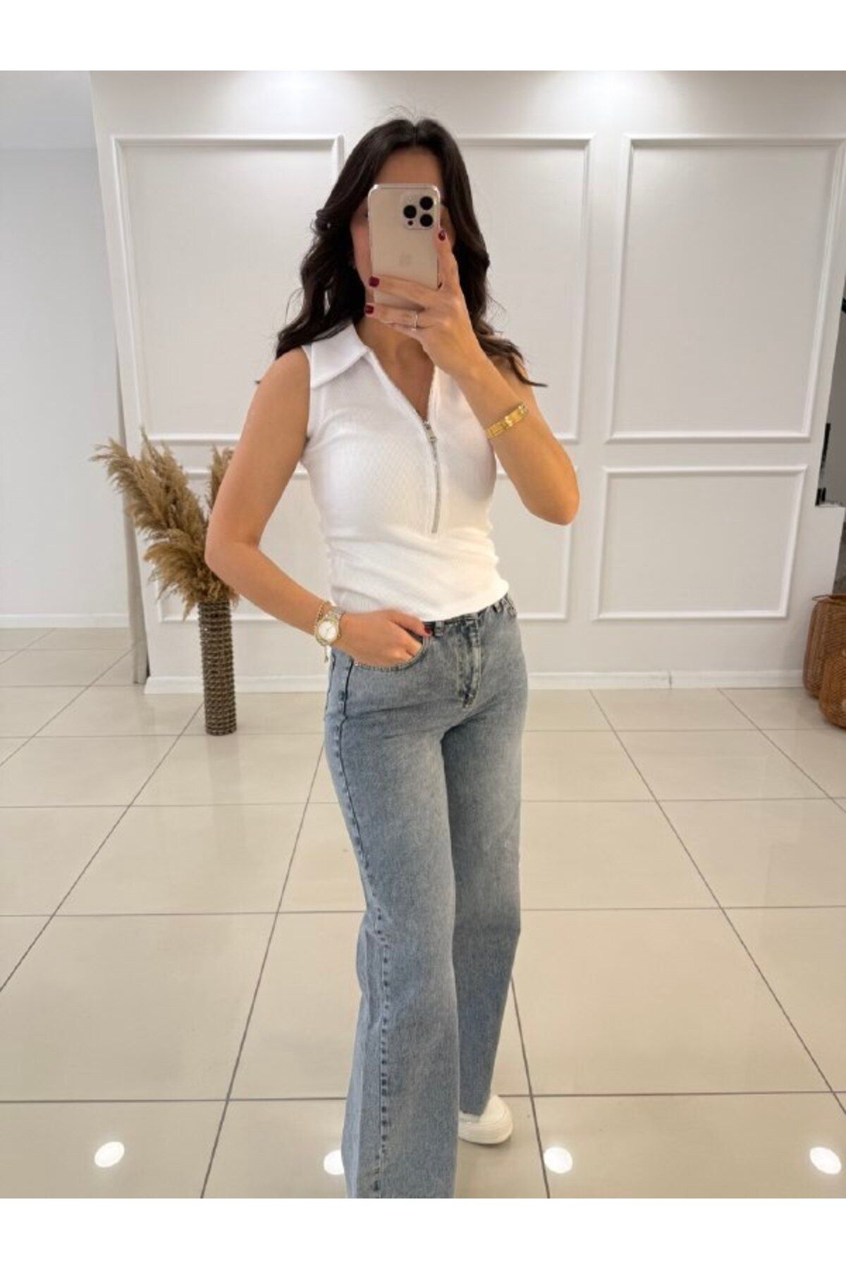 Butik FERMUARLI POLO YAKA BODY