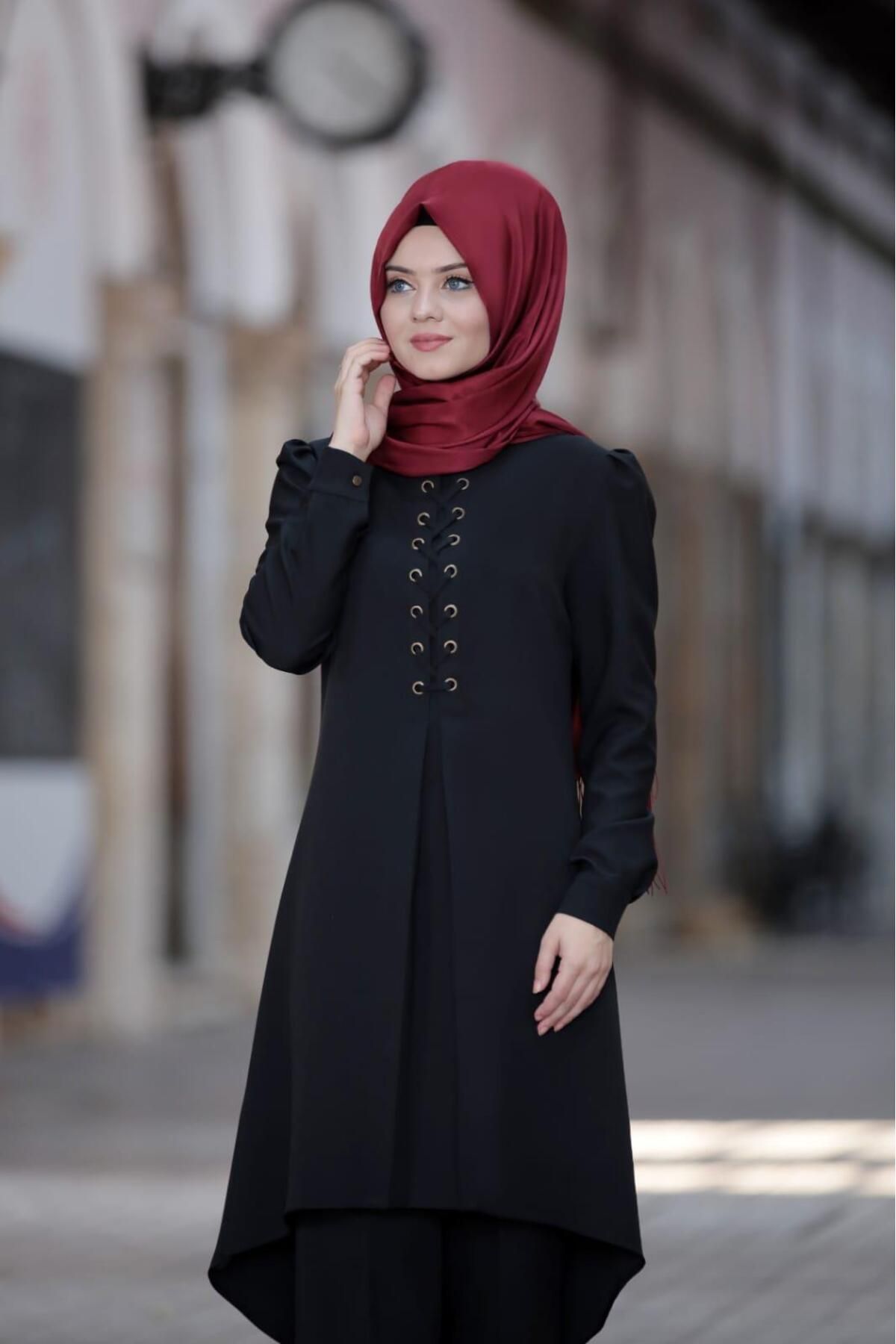 PuShe Mina İkili Takım Siyah 5368