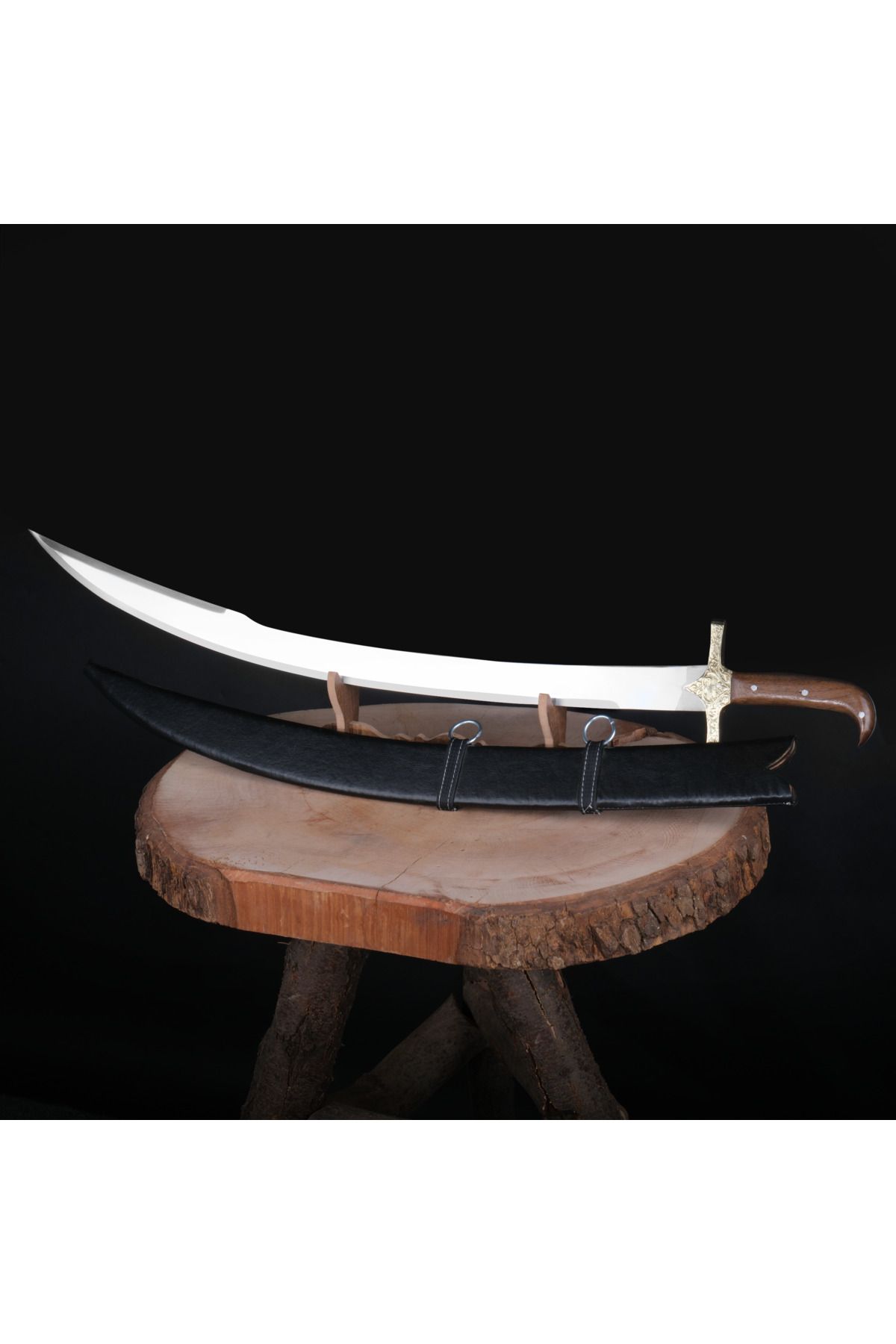 kösemehmet Yalmanlı Model - 90 CM – El Yapımı, Paslanmaz Çelik, Kadife Kutulu, Koleksiyonluk