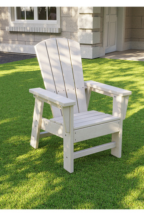 Garpim Beyaz Çocuk Adirondack Sandalye, Yıkanabilir Koltuk, Dış Mekan Çocuk M...