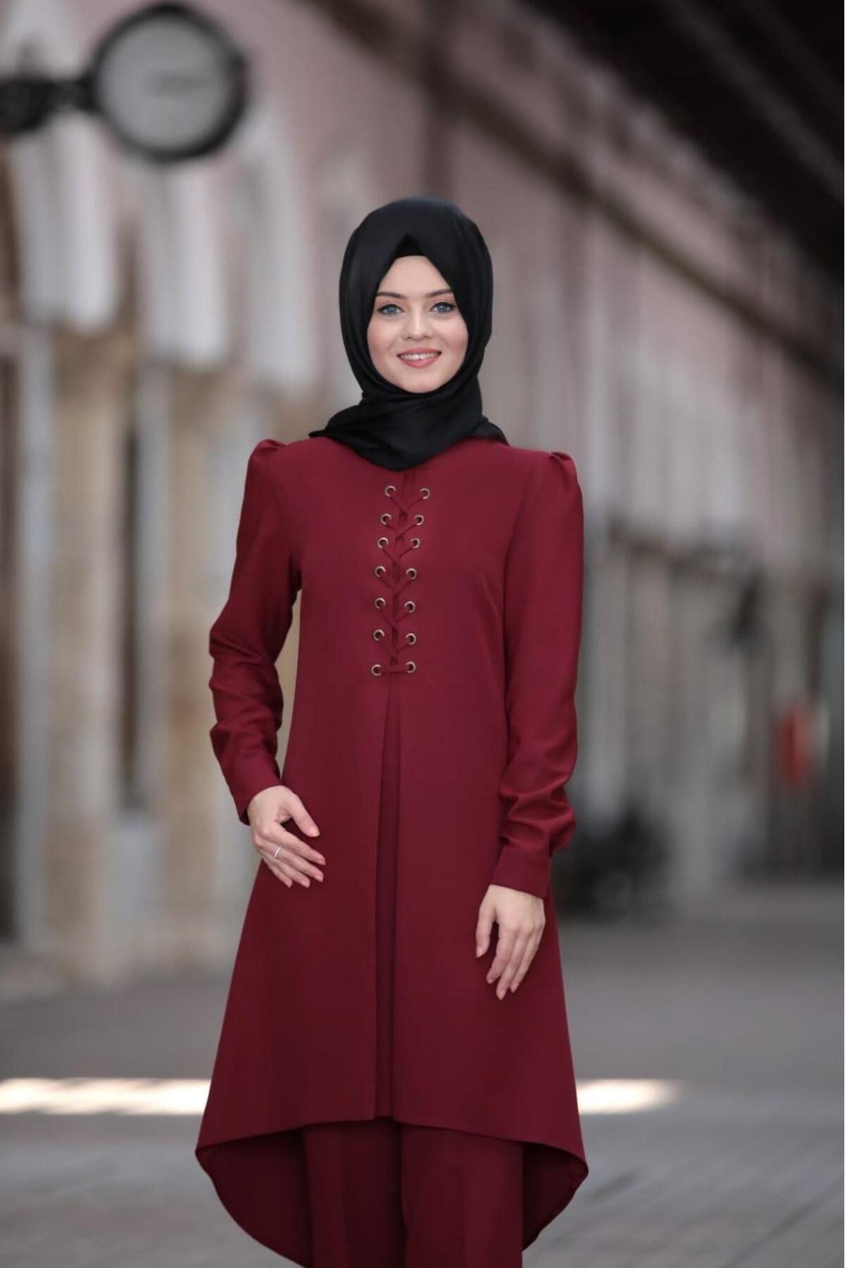 PuShe Mina İkili Takım Bordo 5368
