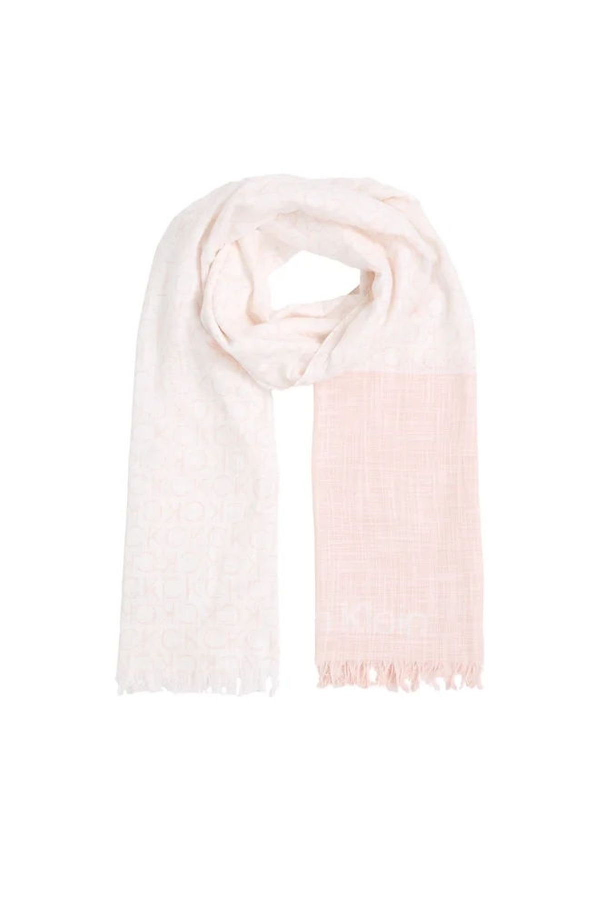 Calvin Klein MONOGRAM COTTON GAUZE STOLE