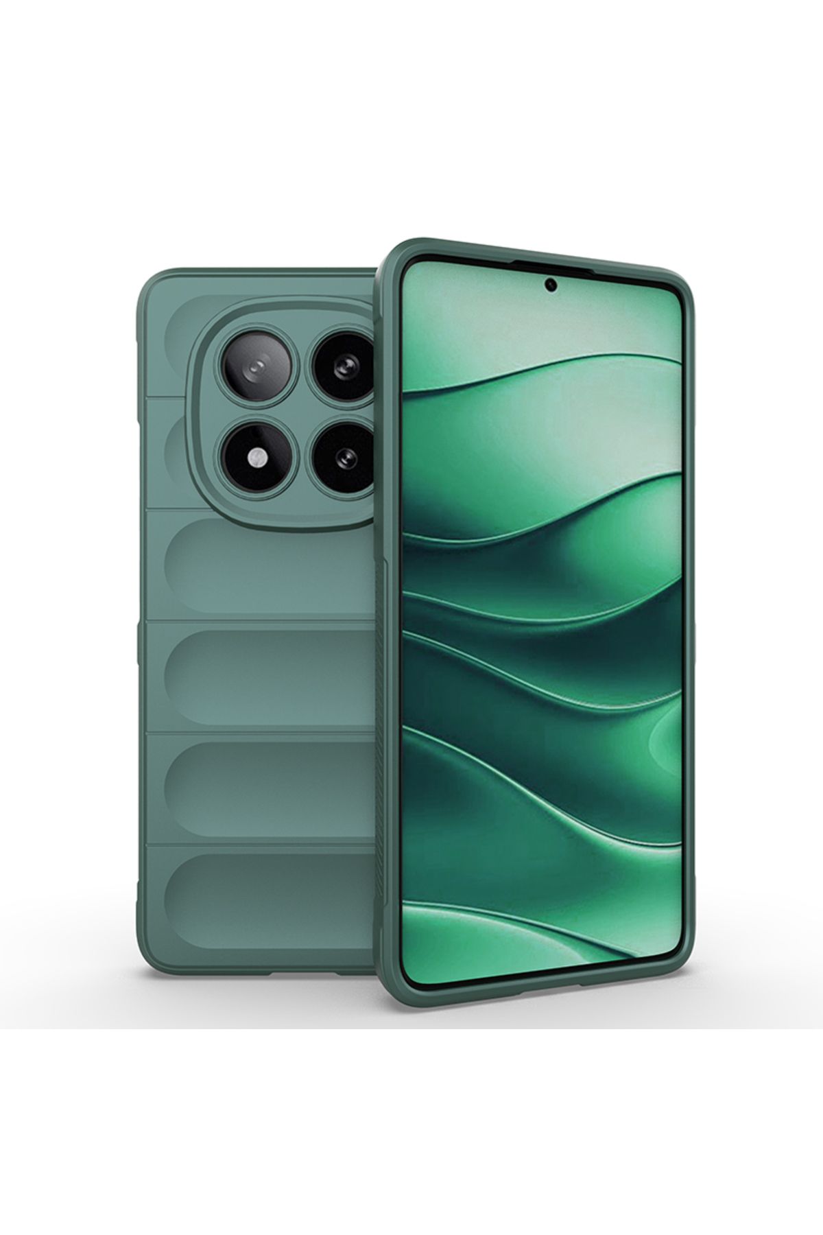 ELSAH Xiaomi Redmi Note 14 Pro 4G Uyumlu Kılıf Esnek TPU Oyuklu Arka Yüzey Tasarımlı Rıors Silikon Kapak