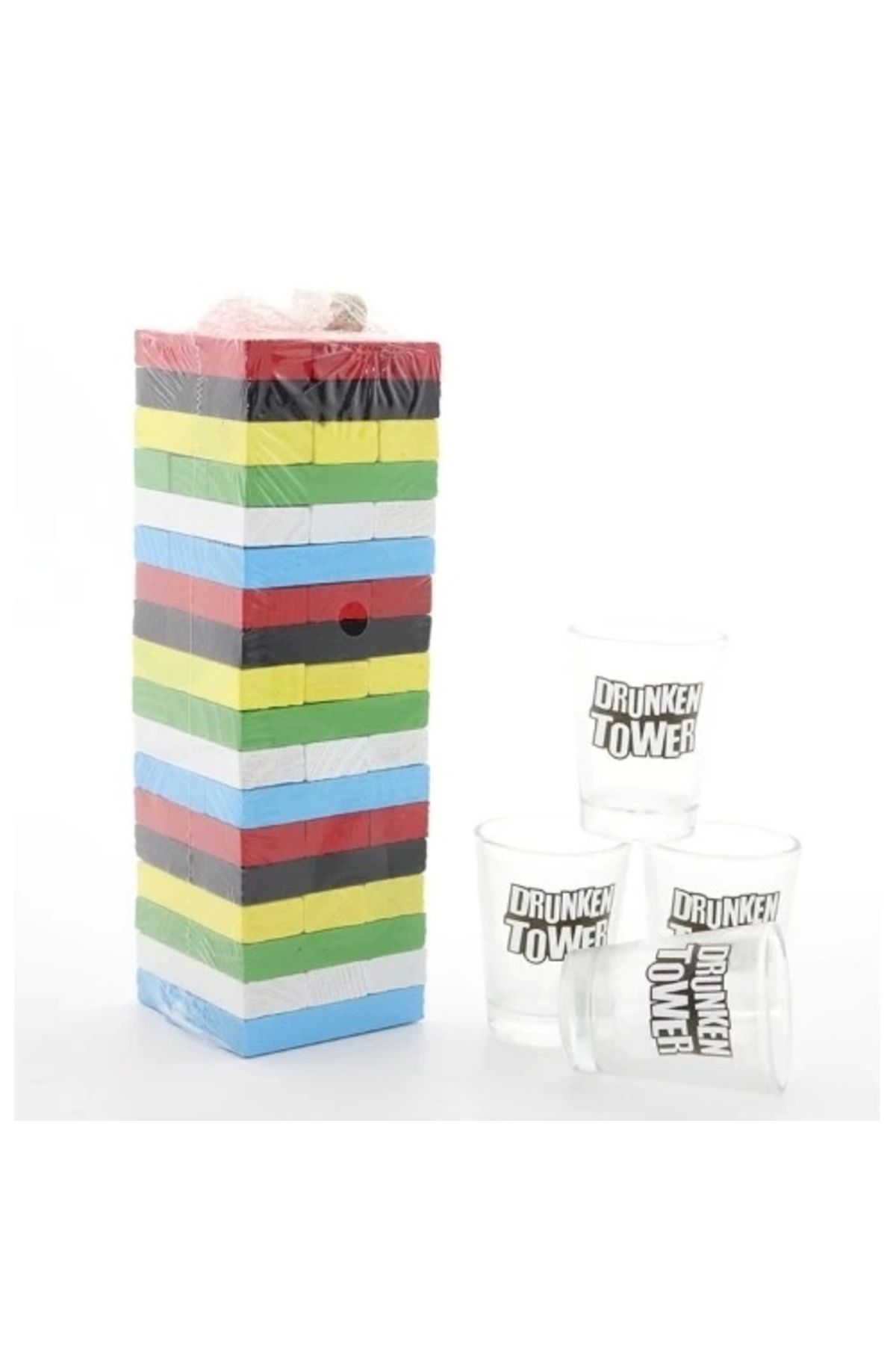 PRATİKOBA Jenga Shot Bardak Oyunu Model 1