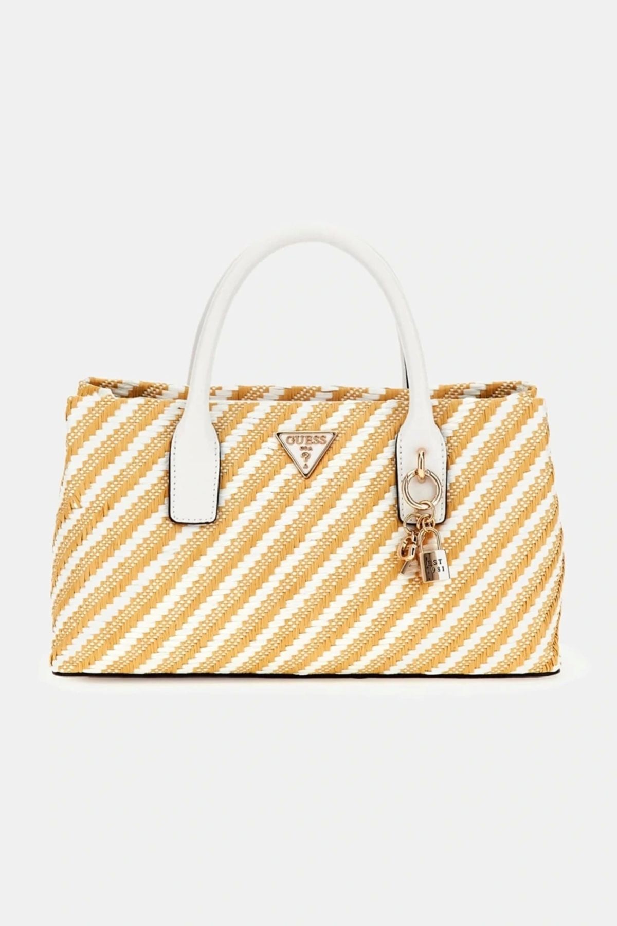 Guess-SIMONA SMALL SATCHEL Dámská vícebarevná kabelka HWWG9210050-NTW 1