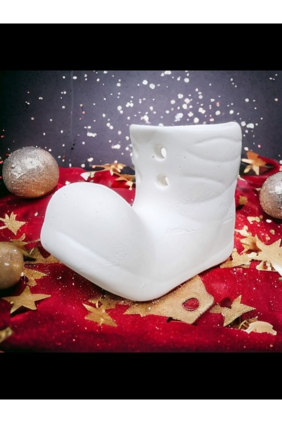 Atölye Kiraz Sevimli Pabuç Saksı – Aytaşı Malzeme, Boyanabilir Dekoratif Obje 20x12,5x9 cm