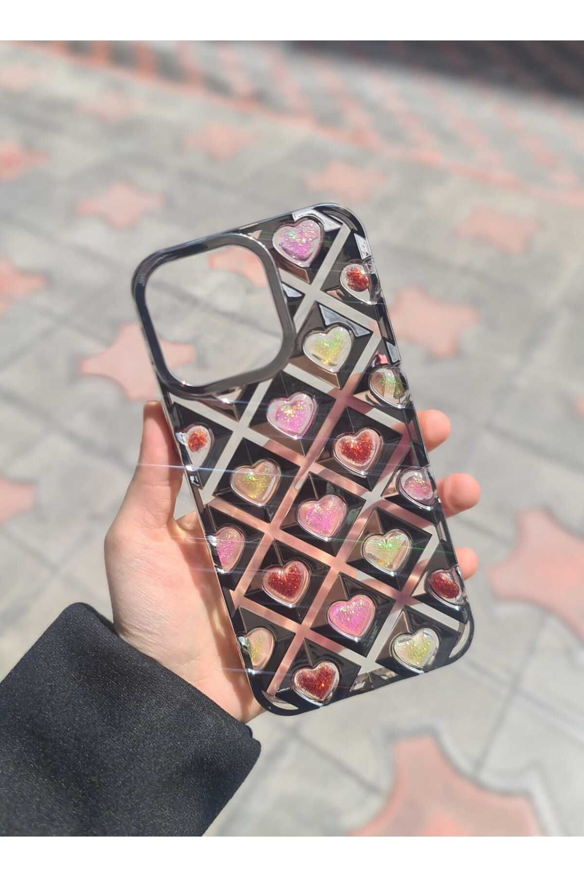 CEP-HANE Apple iPhone 14 Pro Max Kendinden Desenli Hologramlı Kılıf