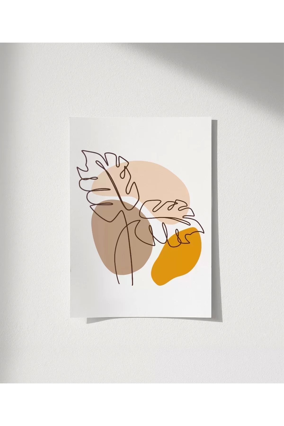 VOGLOO Çerçevesiz Poster Çizgisel Bitki No 2