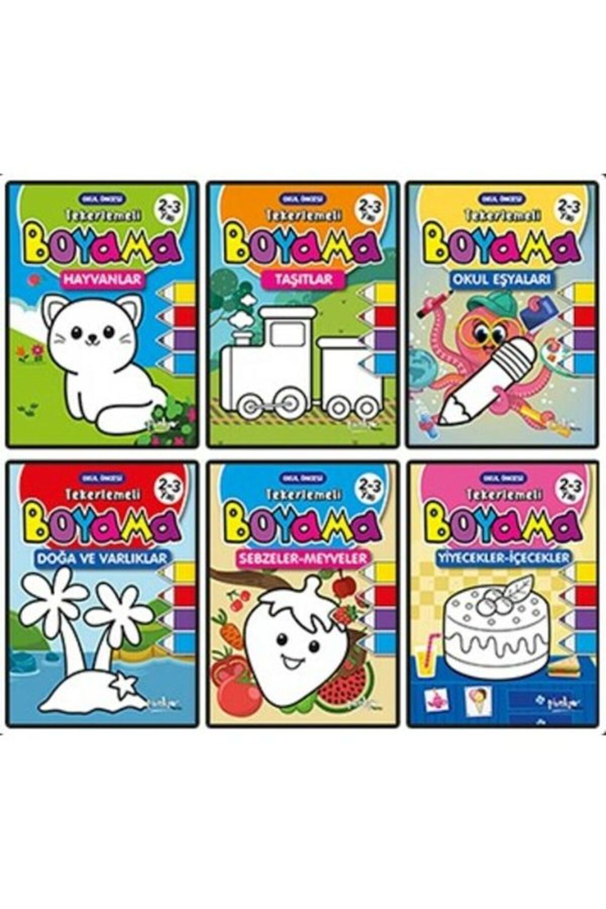 Destek Yayınları Tekerlemeli Boyama 6 Kitap Takim