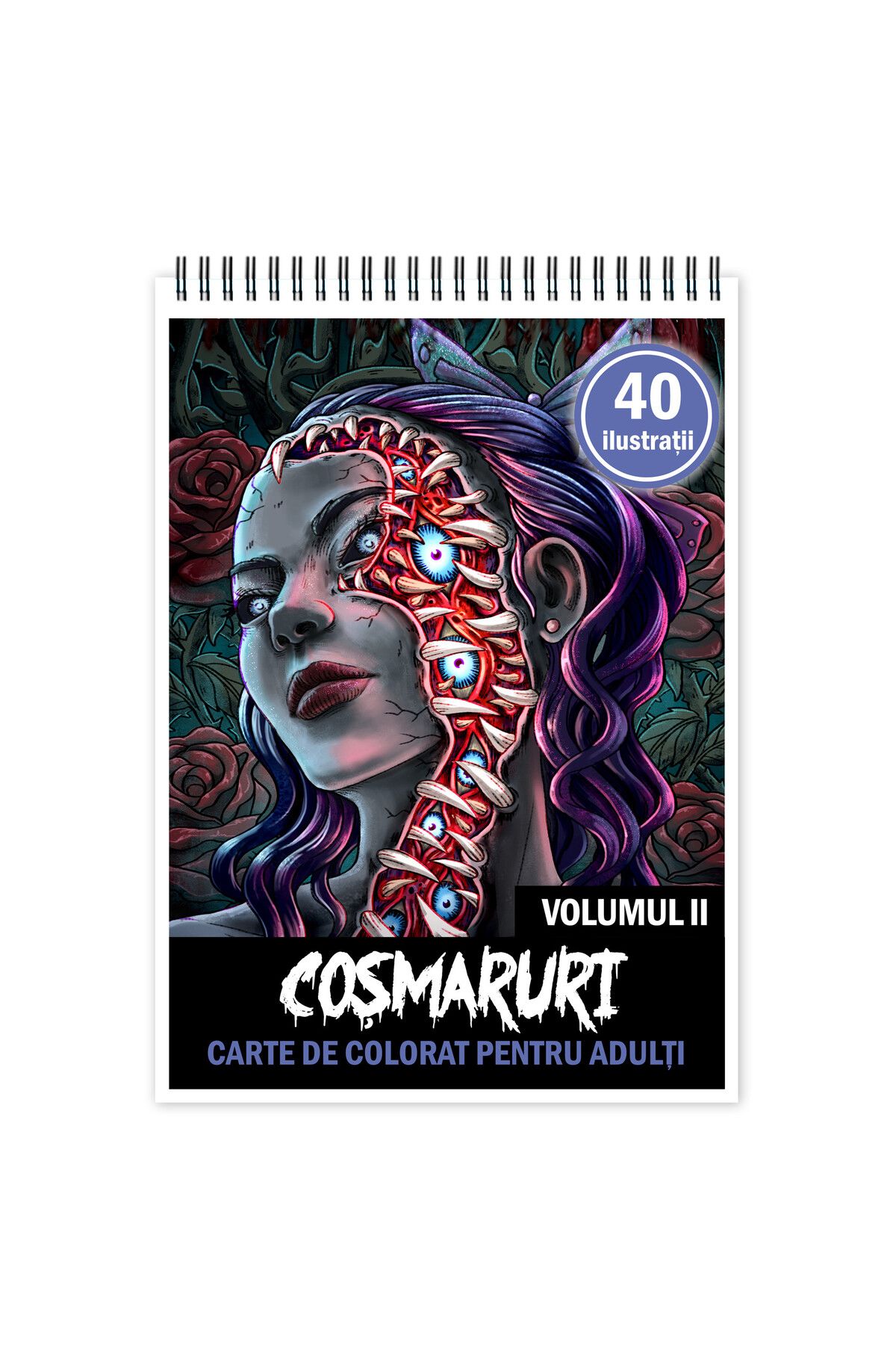 Legendary Gifts Carte De Colorat Antistres, 40 De Ilustratii, Cosmaruri - Volumul Ii, 86 Pagini, Format: A5 - One Size