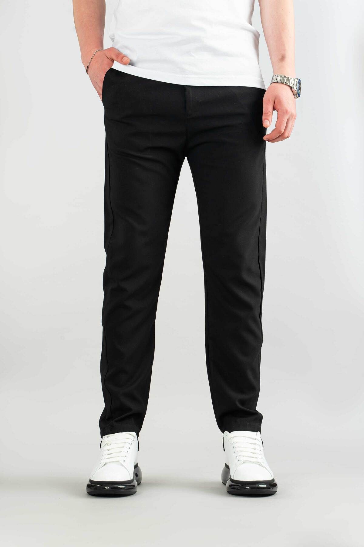 bombe Erkek Slim Fit Bilek Boy Esnek Likralı Kumaş Pantolon