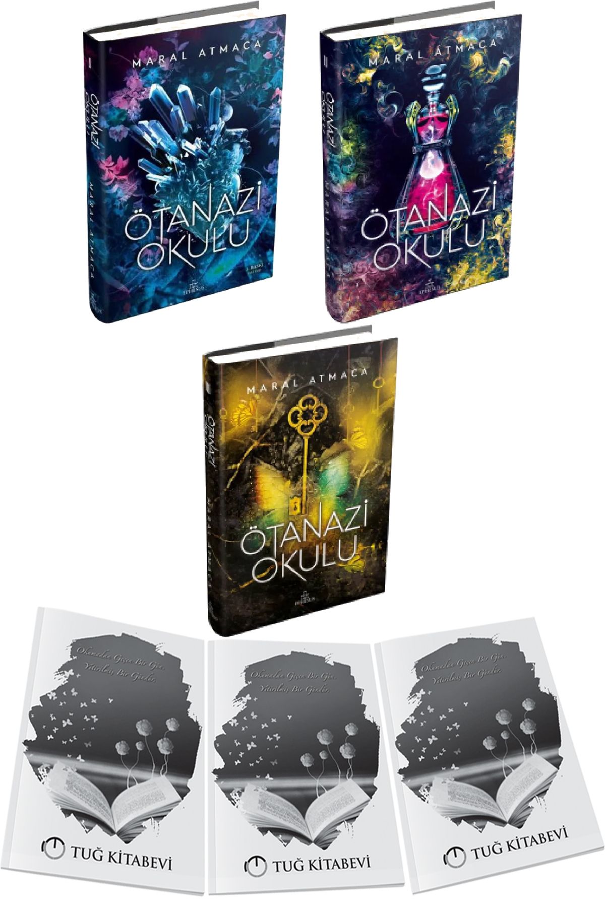 Ephesus Yayınları Ötanazi Okulu 1-2-3 Ciltli Set Maral Atmaca 3 Kitap + Hediyeli