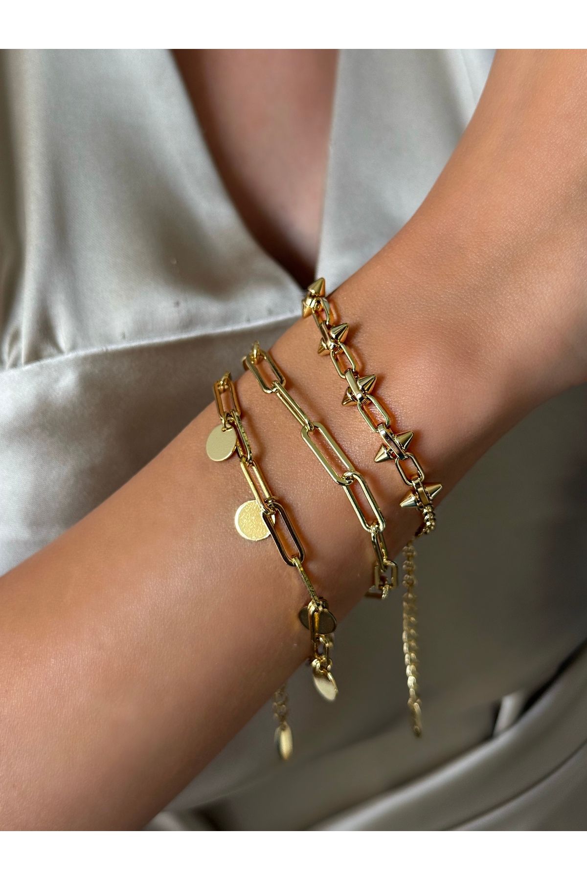 İNN JEWELLERY Xuping Bileklik 316 L Çelik Kararmaz Oval Desenli 2 Yıl İthalatçı Garantili