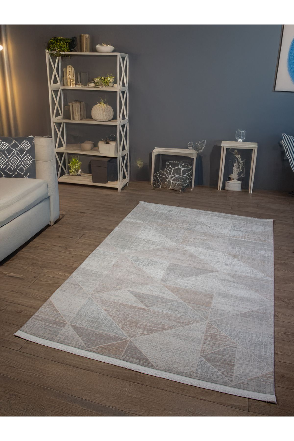 Loomina Home Bej Salon Halısı Oturma Odası Koridor Mutfak Yolluk Yumuşak Doku Tozumaz Antistatik Makine