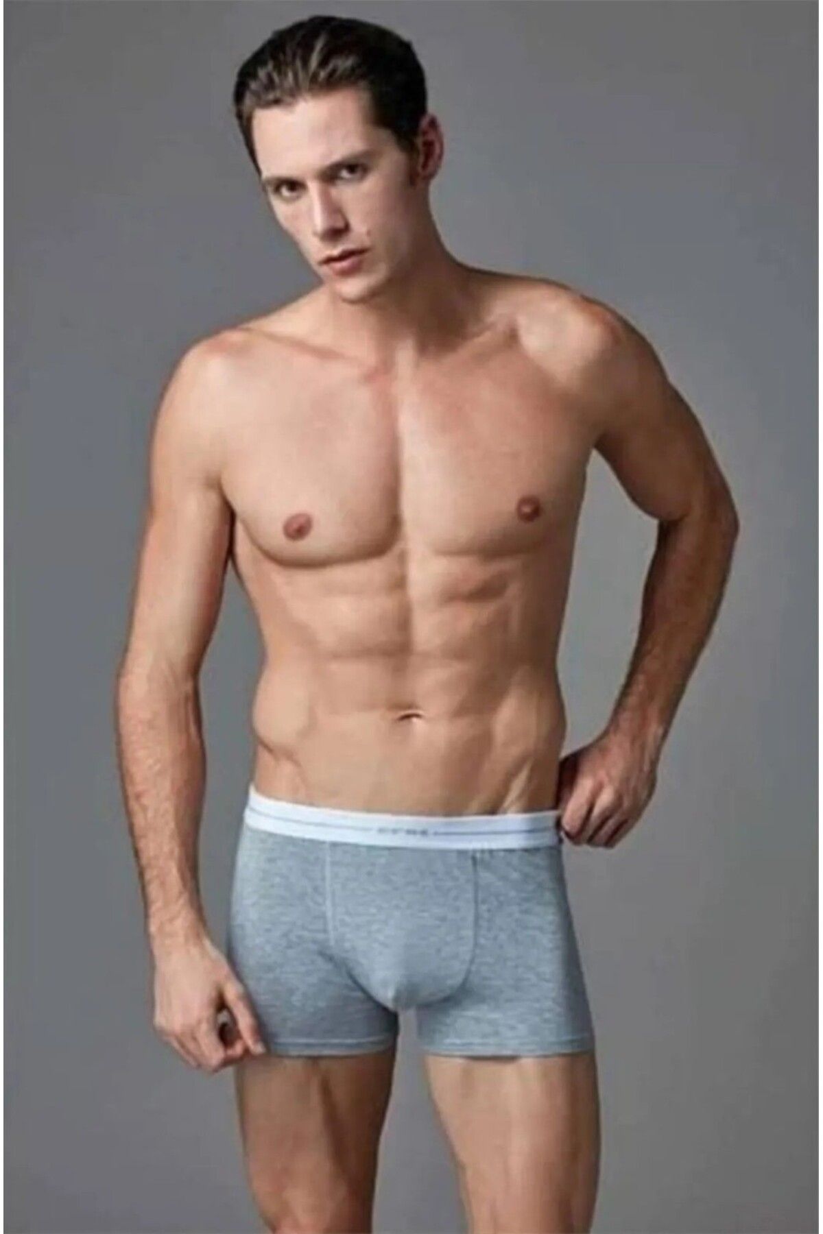 Eros Erkek Siyah-Lacivert-Gri 3"lü Pamuk Elastan Boxer THCLVR.1E0.05R.S