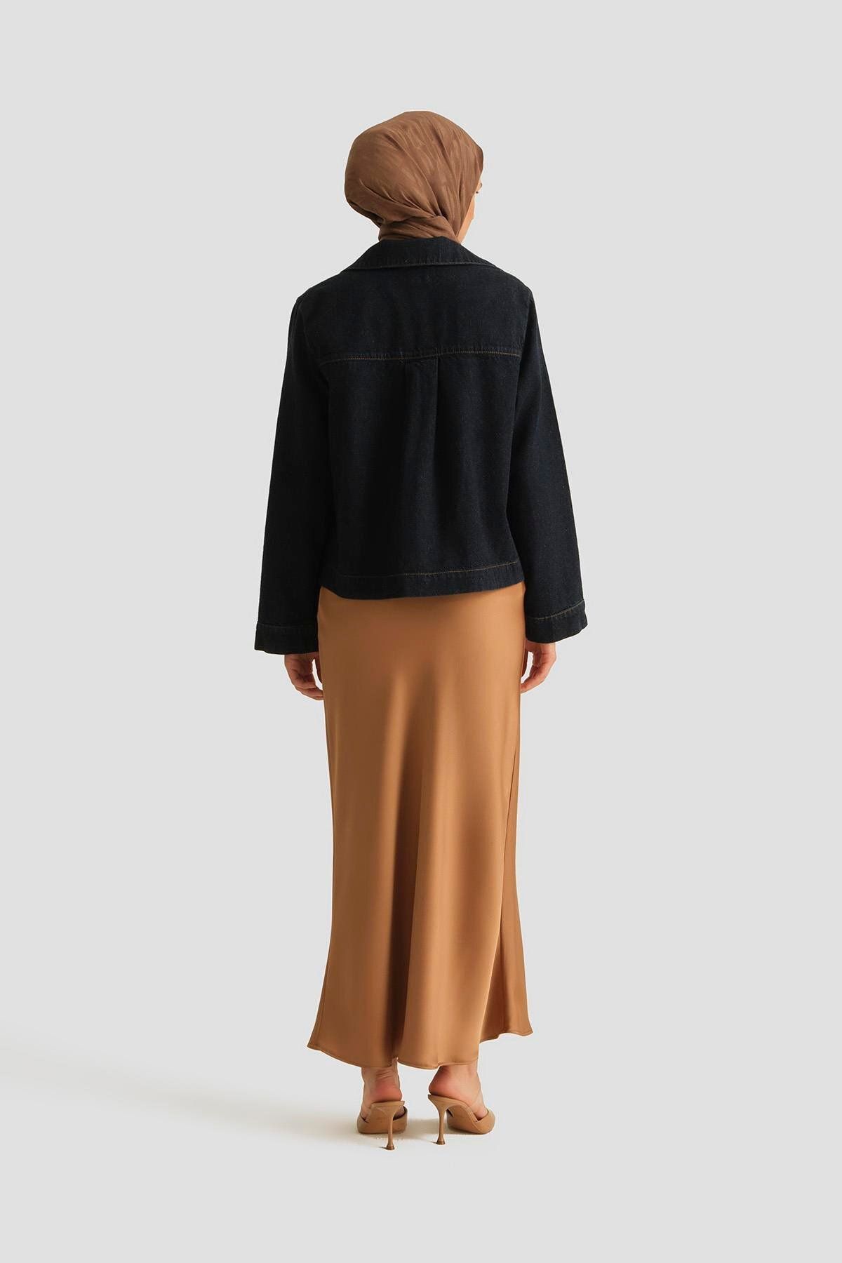 Armine-Satin Skirt 25Yh1534 Latte 3