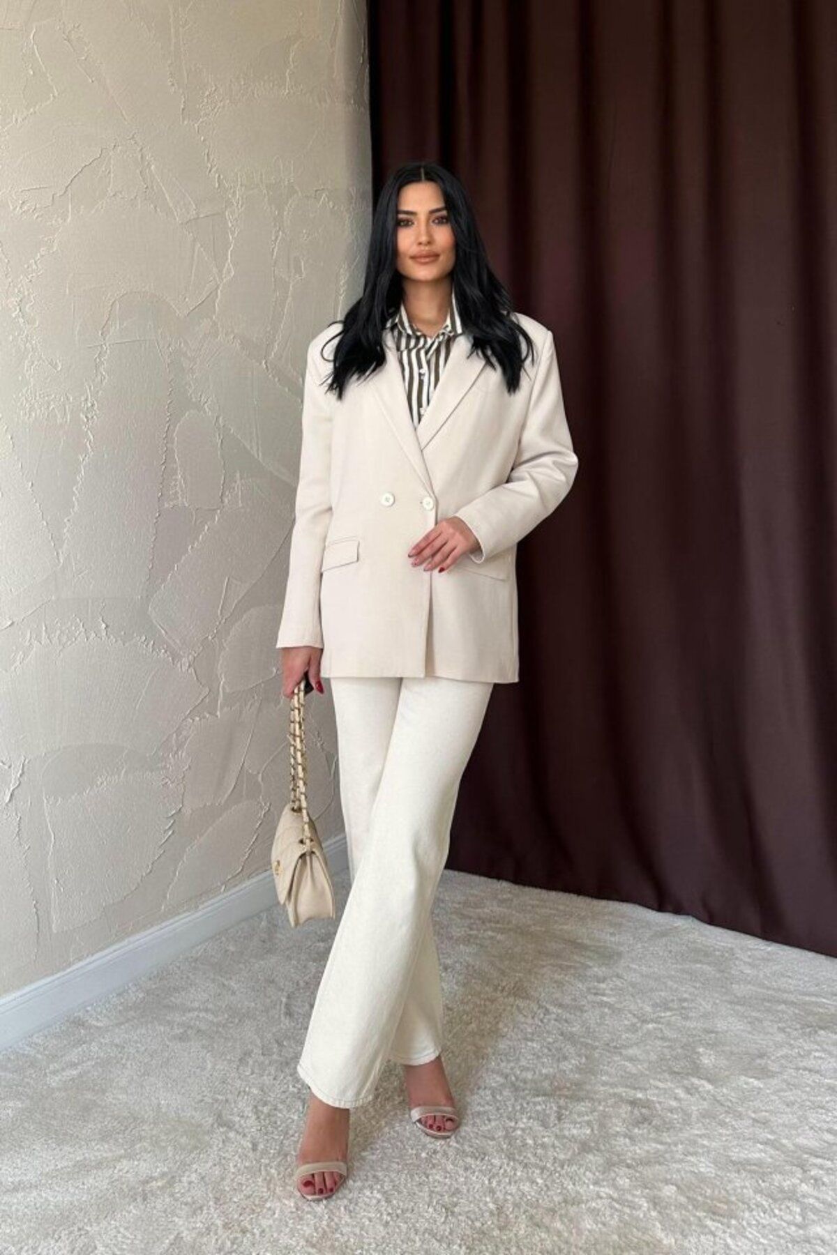 MODA Bej Blazer Ceket