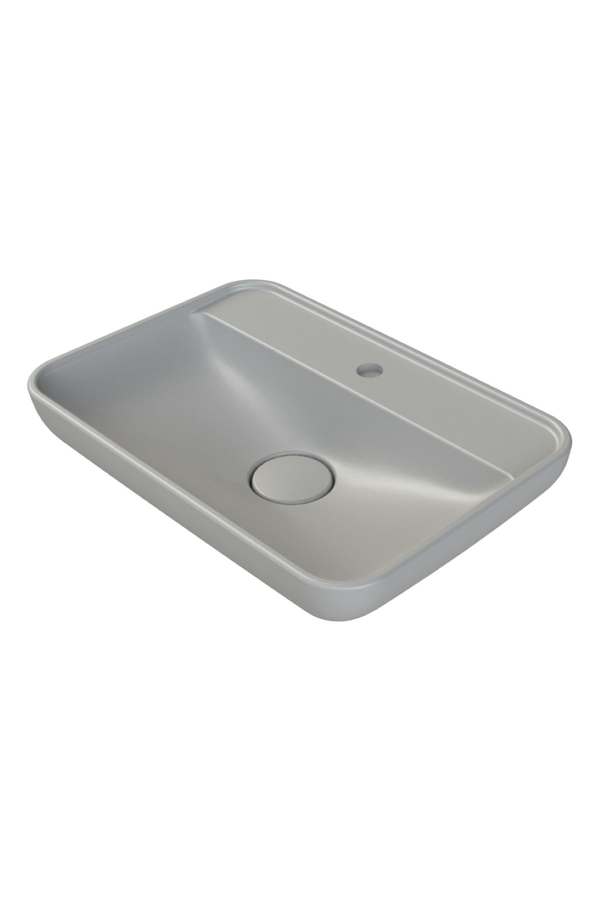 Turkuaz Mat Gri Lal 60x42 cm Lavabo